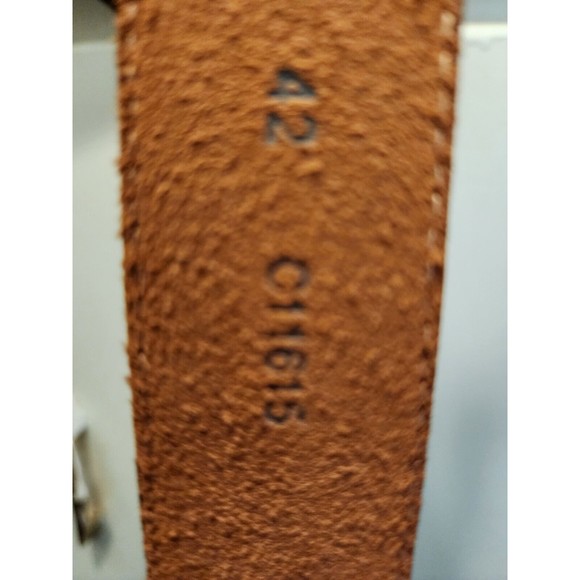 New Justin Men's Brown Leather Braided Arrow Silver Studded Belt C11615 Size 42 - Picture 5 of 5